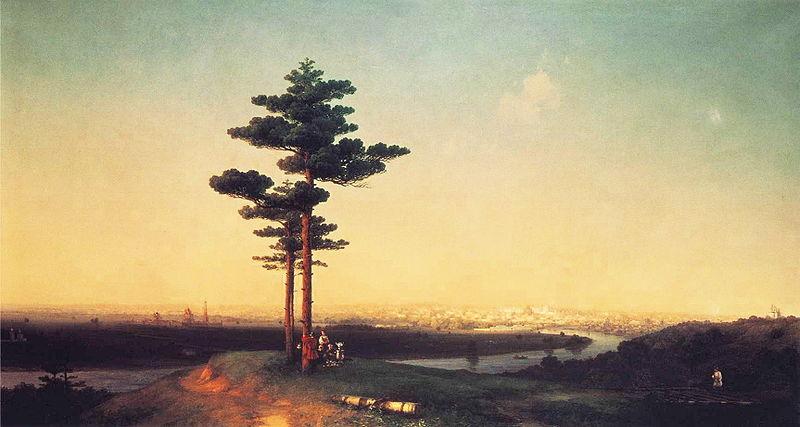 Ivan Aivazovsky View of Moscow from the Sparrow Hills oil painting picture